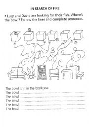 English Worksheet: Wheres the bowl?