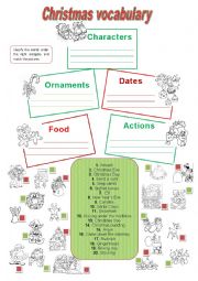 English Worksheet: Christmas Vocabulary