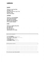 English Worksheet: LIMERICKS