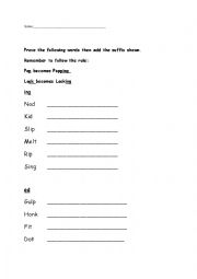 English Worksheet: Adding Suffix