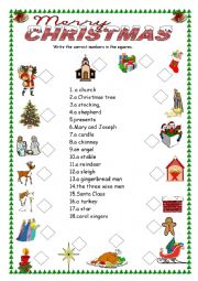 English Worksheet: Merry Christmas