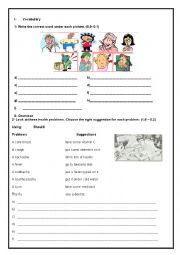 English Worksheet: Comparative and Should Exercises