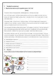 English Worksheet: Exercises will going to