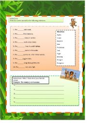 English Worksheet: The zoo