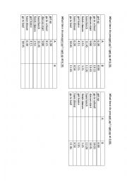 English Worksheet: Daily routines with time