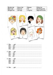 English Worksheet: Describing people 2