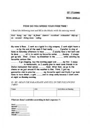 English Worksheet: worksheet