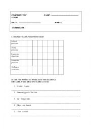 English Worksheet: Personal pronouns and possessives