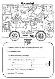 English Worksheet: We are moving !