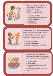 English Worksheet: mini comprehensions