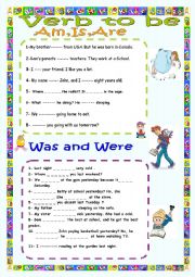 English Worksheet: verb to be