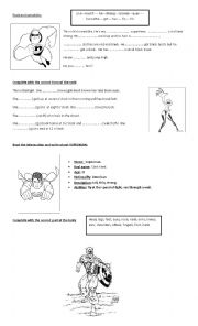 English Worksheet: superheroes