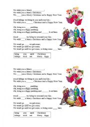 English Worksheet: We wish you a Merry Christmas