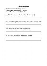 Conjunction worksheet