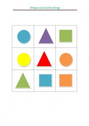 Color and Shapes BINGO