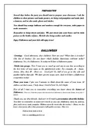 English Worksheet: Halloween party