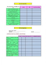 English Worksheet: my learning diary and my teaching diary