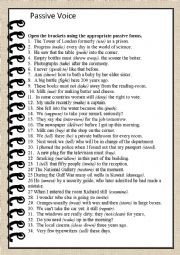 English Worksheet: Passive Voice