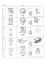 English Worksheet: compound nouns