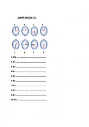 English Worksheet: TELLING TIME