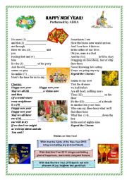 English Worksheet: Song sheet 