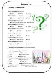 English Worksheet: Superlative quiz