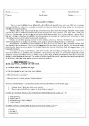 English Worksheet: first year bac exam