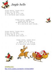 English Worksheet: jingle bells listening plan