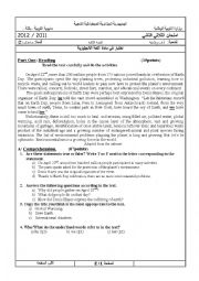 English Worksheet: earth day