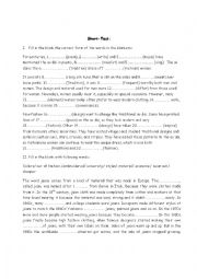 English Worksheet: Short Test
