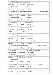 English Worksheet: Gerund and Infinitive (multiple choice)