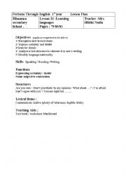 English Worksheet: lesson 21 ;learning Languages