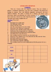 English Worksheet: investigate a financial crime