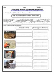 English Worksheet: altering the earth