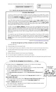 English Worksheet: progress test