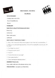 English Worksheet: The office - The alliance