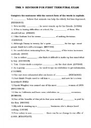 English Worksheet: WORD FORMATION