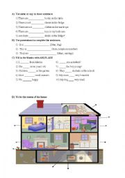 English Worksheet: mixed exercises