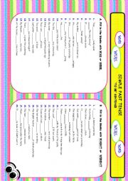 SIMPLE PAST TENSE  2/4 (To Be Sentence = WAS/WERE) + 2 PAGES