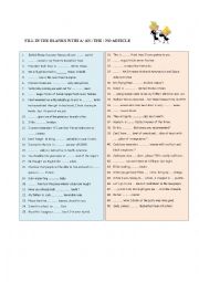 English Worksheet: A-AN-THE