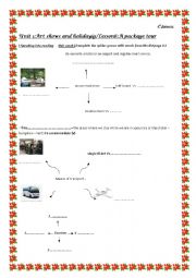 English Worksheet:  unit 1:lesson 6 package tours