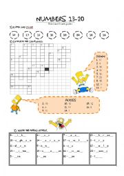 English Worksheet: Numbers