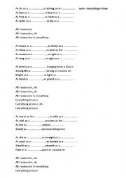 English Worksheet: comparison (as ... as) Part A