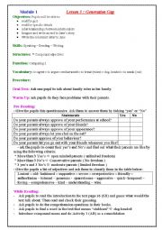 English Worksheet: Generation gap