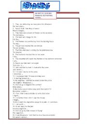 English Worksheet: rephrasing