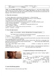 English Worksheet: The film Dances with Wolves