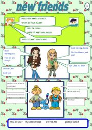 English Worksheet: greetings.personal pronouns