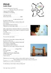 English Worksheet: Proud_London 2012_Sport at heart