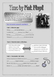 English Worksheet: Time by Pink Floyd