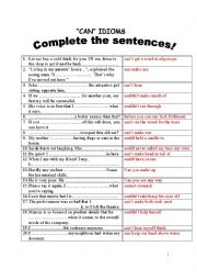 English Worksheet: Idioms 